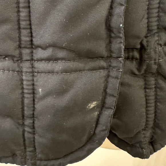 Gap Vintage Black Puffer Jacket Coat Size L Zipper Snap Buttons Heavyweight - Picture 4 of 14